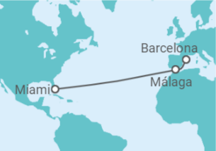 12 Night Transatlantic Cruise On Symphony of the Seas Departing From Miami itinerary map