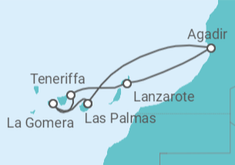 7 Night Canary Islands Cruise On Mein Schiff 4 Departing From Las Palmas Gran Canaria itinerary map