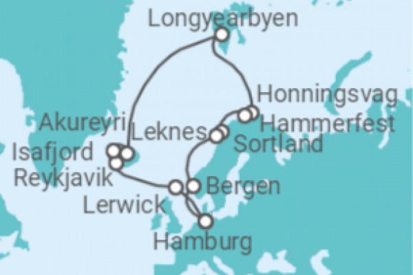 19 Night Northern Europe Cruise On AIDAluna Departing From Hamburg