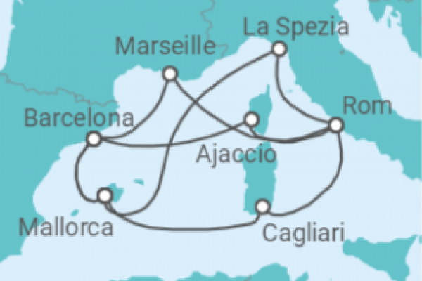 14 Night Mediterranean Cruise On AIDAcosma Departing From Palma de Mallorca