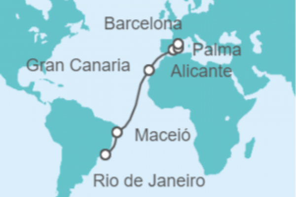 15 Night Transatlantic Cruise On MSC Seaview Departing From Rio De Janeiro