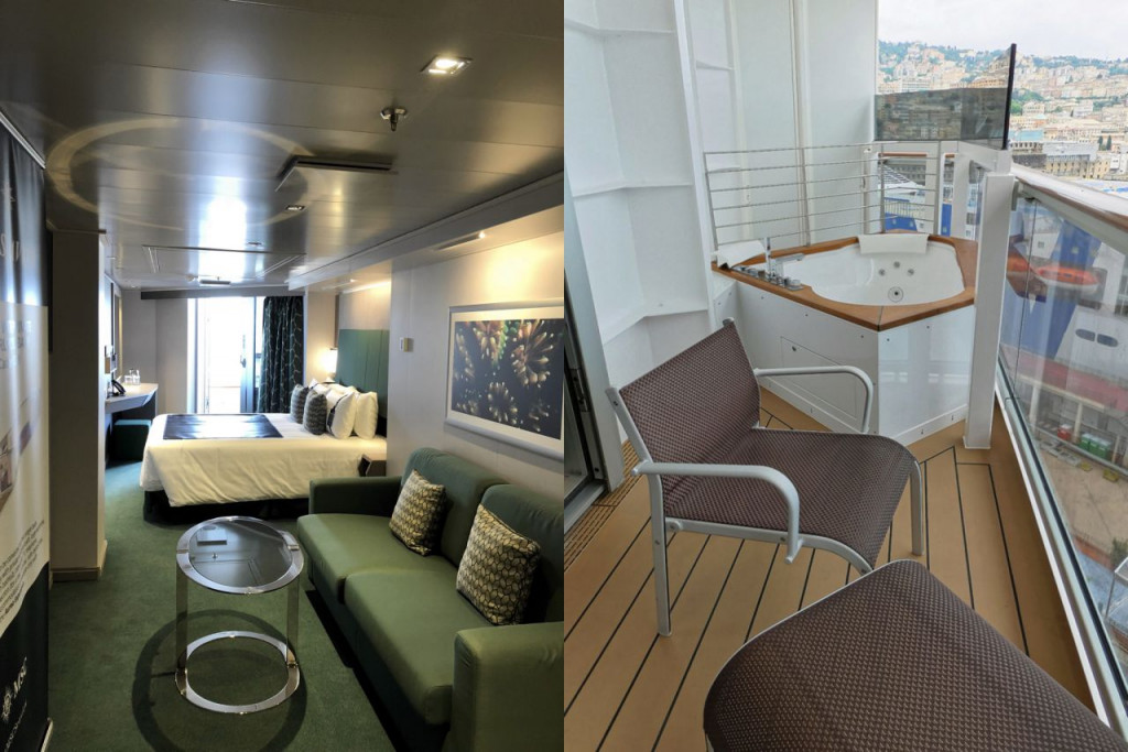 Suite with a jacuzzi on the balcony