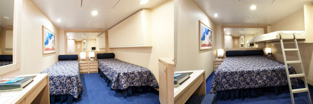 Interior cabin on MSC Orchestra