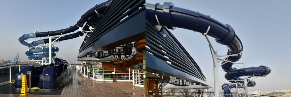 Water slides on MSC Seaview