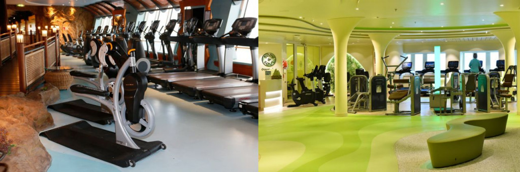 Gym on AIDAvita and AIDAprima cruise ships