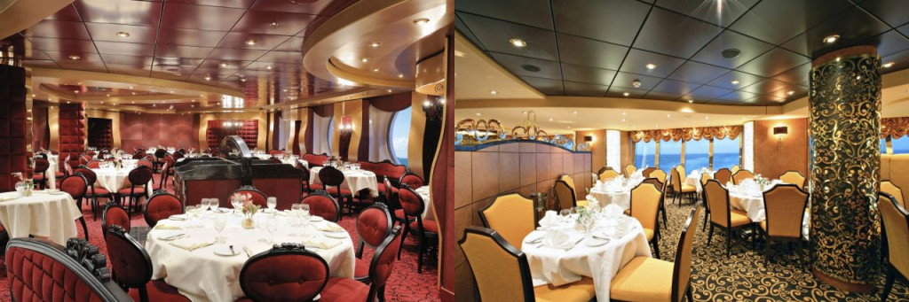 Red Velvet and Il Cerchio D'Oro restaurants on MSC Fantasia