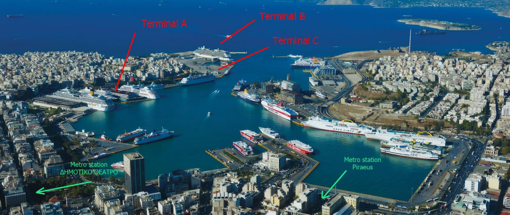 Map of Piraeus Passenger Terminals