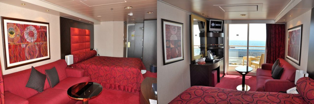 Balcony cabin on MSC Fantasia