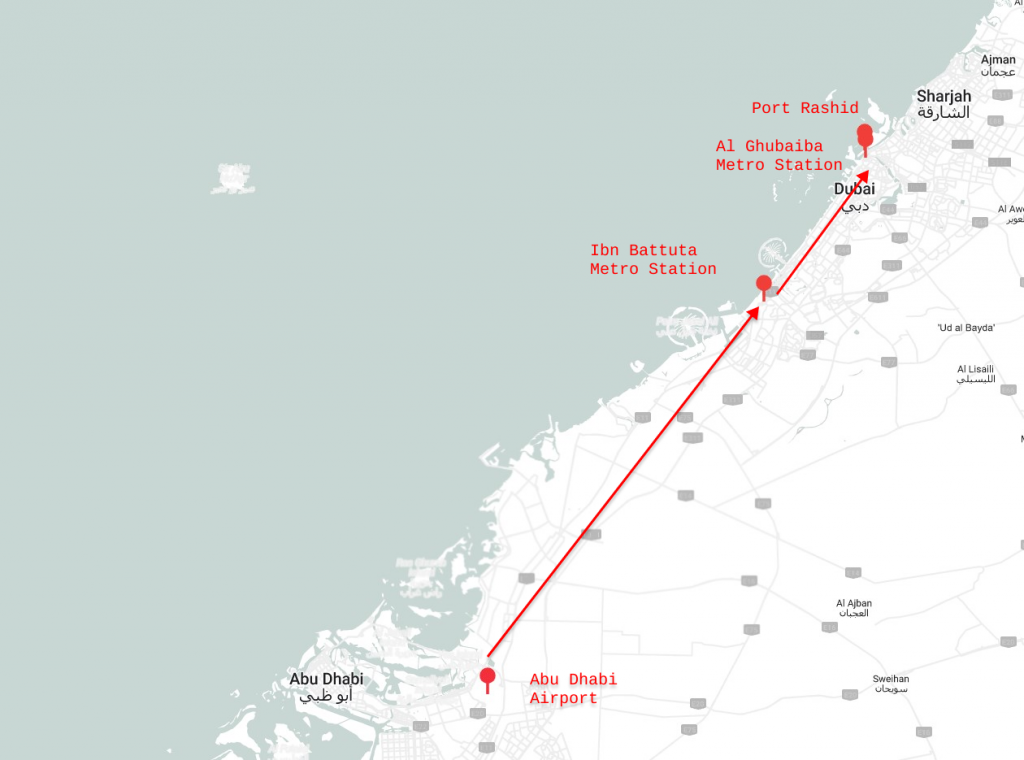 How to Get from Abu Dhabi Airport to Cruise Port Rashid (Dubai)