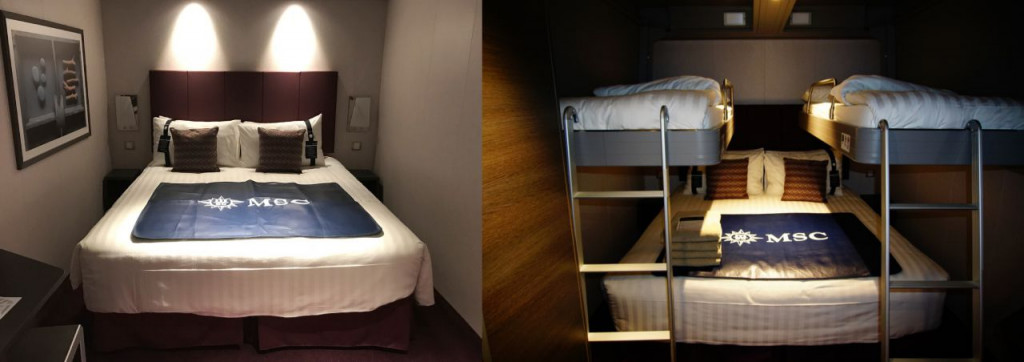 Interior cabin on the MSC Meraviglia