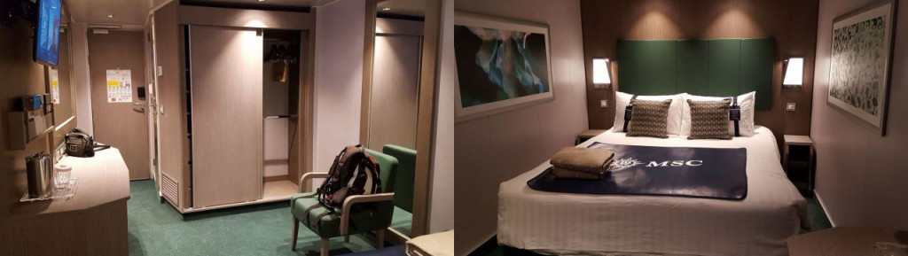 Interior cabin on the MSC Seaview cruise ship