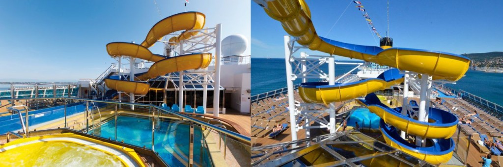 Water slides at Costa Fascinosa and Costa Favolosa